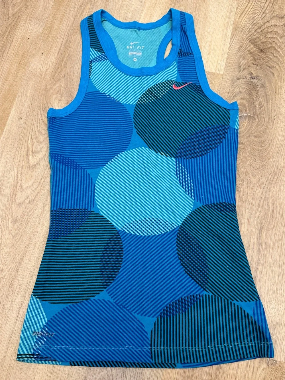 Nike Blue Geometric Dri-FIT Tank Top